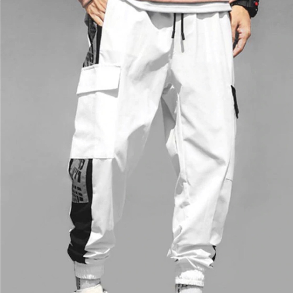 White cargo pants